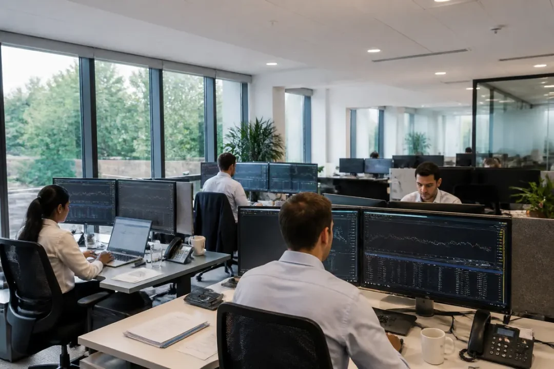 Personnes travaillant sur ordinateurs dans bureaux modernes de Qiuyakghmiz GF Ltd
